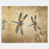  libel met aangepaste naam / monogram fleece deken (Voorkant (Horizontaal))
