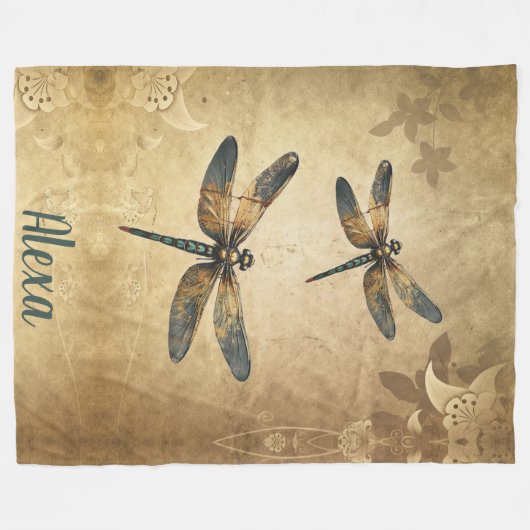  libel met aangepaste naam / monogram fleece deken (Voorkant (Horizontaal))