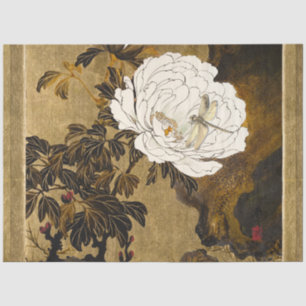 libel op botanisch goud japanse pioen tissuepapier