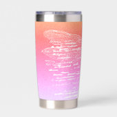 Libel pastelgradiënt gepersonaliseerd geïsoleerde drinkbeker (Achterkant)