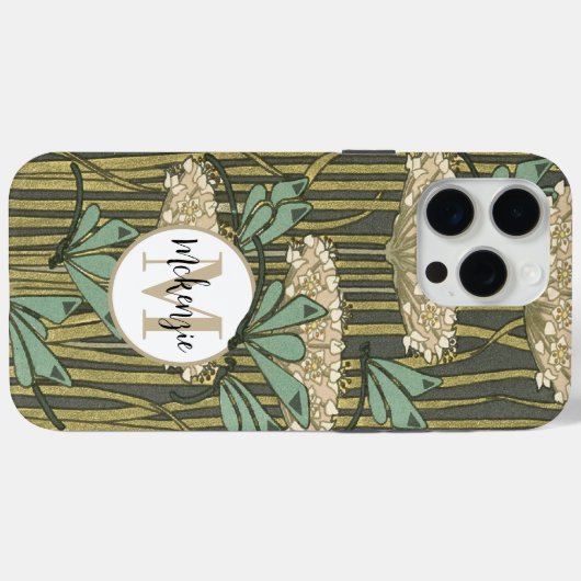  libel riet monogram art deco Case-Mate iPhone case (Achterkant (horizontaal))