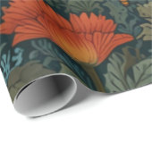 libel sinaasappel bloemengroen boho chic cadeaupapier (Rol Hoek)