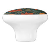 libel sinaasappel bloemengroen boho chic keramische knop (Zijkant)