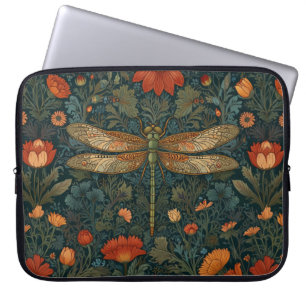  libel sinaasappel bloemengroen boho chic laptop sleeve
