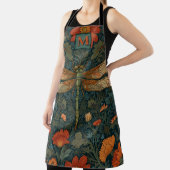  libel sinaasappel bloemengroen boho chic schort (Insitu)