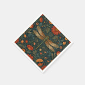 libel sinaasappel bloemengroen boho chic servet (Hoek)