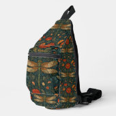  libel sinaasappel bloemengroen boho chic sling bag (Rechterhoek)