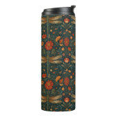  libel sinaasappel bloemengroen boho chic thermosbeker (Gedraaid links)