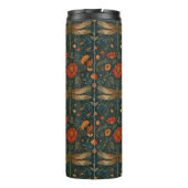 libel sinaasappel bloemengroen boho chic thermosbeker (Achterkant)
