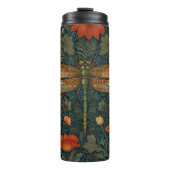  libel sinaasappel bloemengroen boho chic thermosbeker (Voorkant)