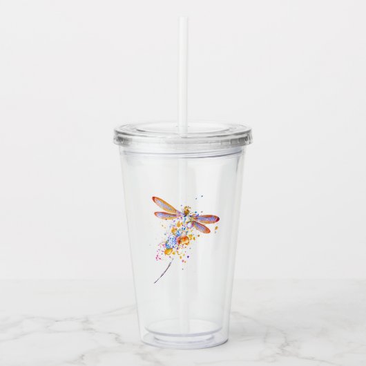 Libel splekken acryl drinkbeker (Voorkant)