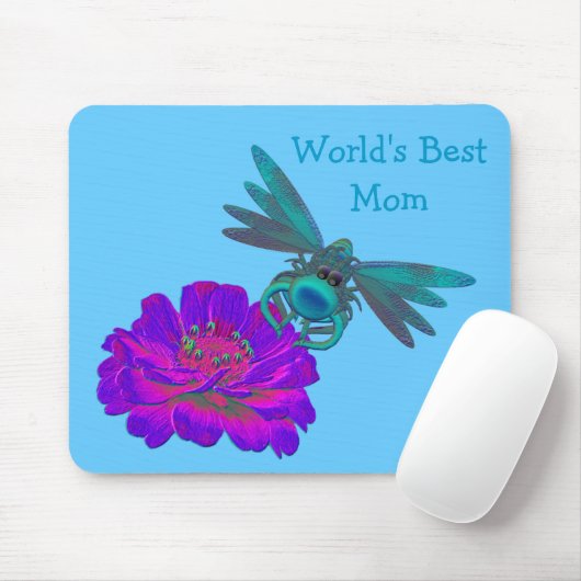 Libel van het Mamma van de wereld de Beste op Muismat (Met muis)