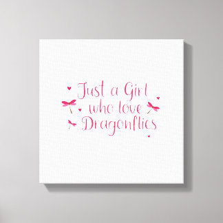 Libelle Alleen Een Meisje Dat Van Libellen Houdt T Canvas Afdruk