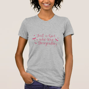 Libelle Alleen Een Meisje Dat Van Libellen Houdt T T-shirt