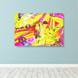 Libelle aquarel schildering canvas afdruk