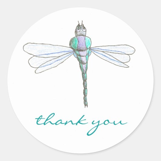 Libelle bedank sticker (Voorkant)