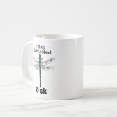 Libelle Berekende Risiconemer Grappig Koffiemok (Voorkant links)