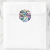 Libelle Bij De Vijver Ronde Sticker (Tas)