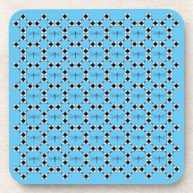 Libelle - Blauwe harde plastic onderzetters - set 