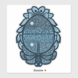 Libelle Blauwe Spiegelmeer Sticker