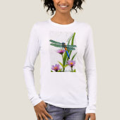 Libelle Bloem Lange Mouwen Shirt (Voorkant volledig)