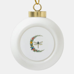 Libelle Boho Halve Maan Vredesteken Hippie Dra Keramische Bal Ornament