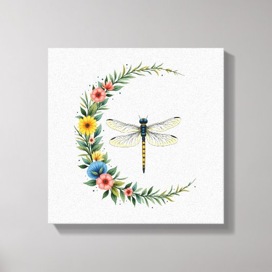 Libelle Boho Halve Maan Vredesteken Hippie Libel Canvas Afdruk (Voorkant)