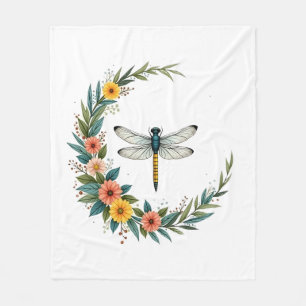 Libelle Boho Halve Maan Vredesteken Hippie Libel Fleece Deken