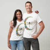Libelle Boho Halve Maan Vredesteken Hippie Libel T-shirt (Unisex)