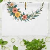 Libelle Boho Halve Maan Vredesteken Hippie Libel Theedoek (Gevouwen)