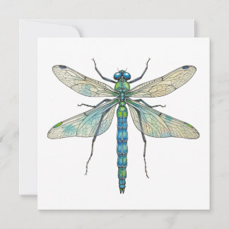 Libelle Botanische Kunst Insectenliefhebber Natuur Kaart