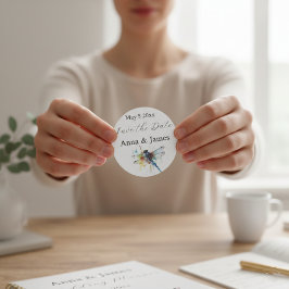 Libelle bruiloft save the date sticker