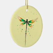 Libelle cute waterverf ontwerp keramisch ornament (Rechts)