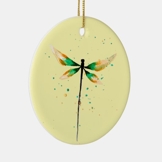 Libelle cute waterverf ontwerp keramisch ornament (Rechts)
