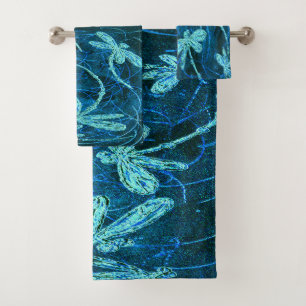 Libelle Dans Blauwe Tango Handdoekenset Bad Handdoek