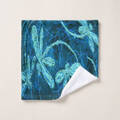 Libelle Dans Blauwe Tango Handdoekenset Bad Handdoek (Wasdoekje)