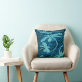 Libelle Dans Blauwe Tango Kussen (Stoel)