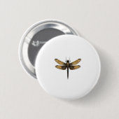 Libelle Dier Kunst Grafische Libel (1) Ronde Button 5,7 Cm (Voorkant /achterkant)