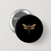 Libelle Dier Kunst Grafische Libelle (2) Ronde Button 5,7 Cm (Voorkant /achterkant)