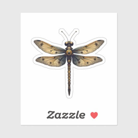 Libelle Dierenkunst Grafische Libel (3) Sticker (Vel)