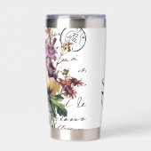 Libelle en bloemen gepersonaliseerd geïsoleerde drinkbeker (Voorkant)