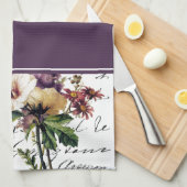 Libelle en bloemen handdoek (Quarter Fold)