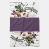 Libelle en bloemen handdoek (Verticaal)