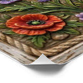 Libelle en Bloemen Perfect Poster (Hoek)