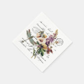 Libelle en bloemen servet (Hoek)