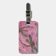 Libelle Flit Roze Bruis Luggage Label Op Maat