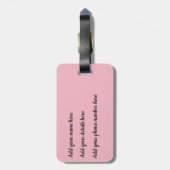 Libelle Flit Roze Bruis Luggage Label Op Maat Bagagelabel (Achterkant verticaal)