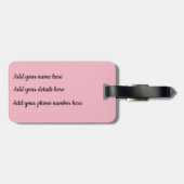 Libelle Flit Roze Bruis Luggage Label Op Maat Bagagelabel (Achterkant horizontaal)