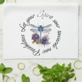 Libelle - geest van nieuwe mogelijkheden theedoek (Gevouwen)