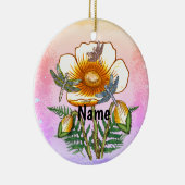 Libelle Gele Klaproos Keramisch Ornament (Rechts)
